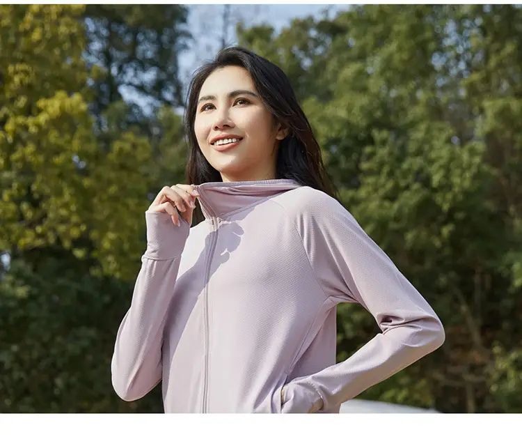 Women Ice Silk Sunscreen Jacket Cream Yellow — feature 28