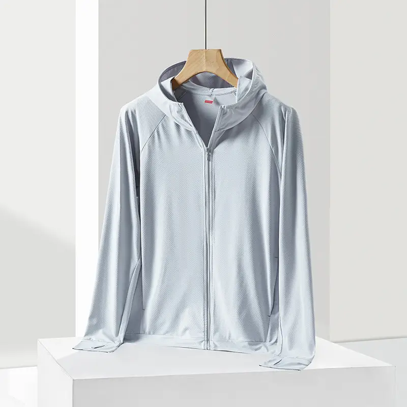 Women Ice Silk Sunscreen Jacket Cream Yellow - Image 5