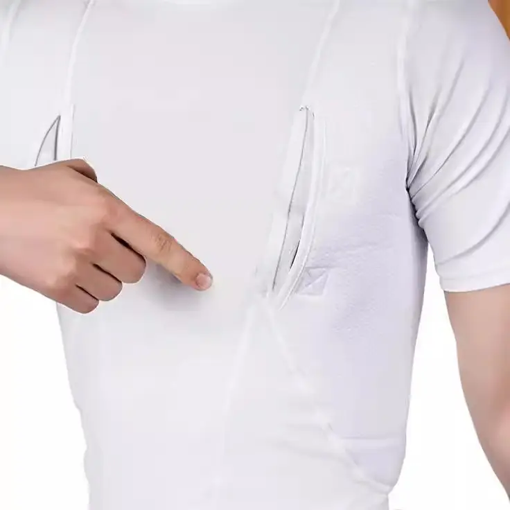 2025 Summer Cross-Border Men's Blue Hidden Holster T-Shirt - Image 10