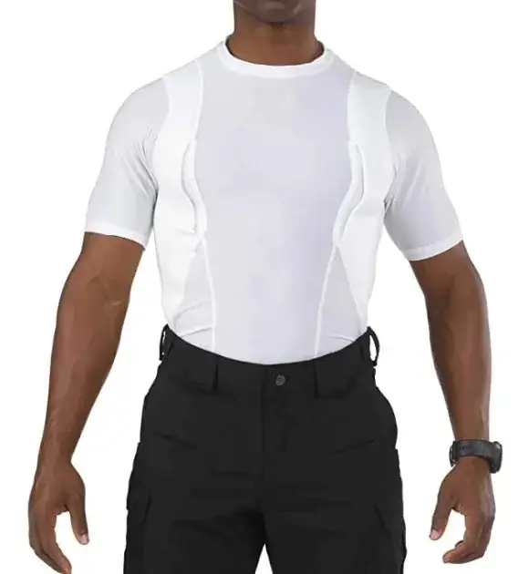 2025 Summer Cross-Border Men's Blue Hidden Holster T-Shirt — feature 20