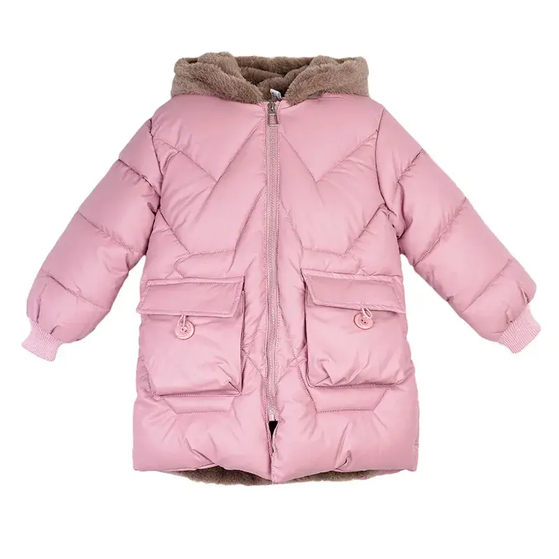 New Winter Girls Red Hooded Coat Medium Large Kids - Image 8
