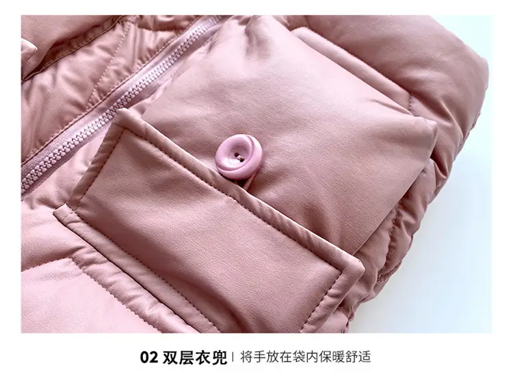 New Winter Girls Red Hooded Coat Medium Large Kids — feature 20