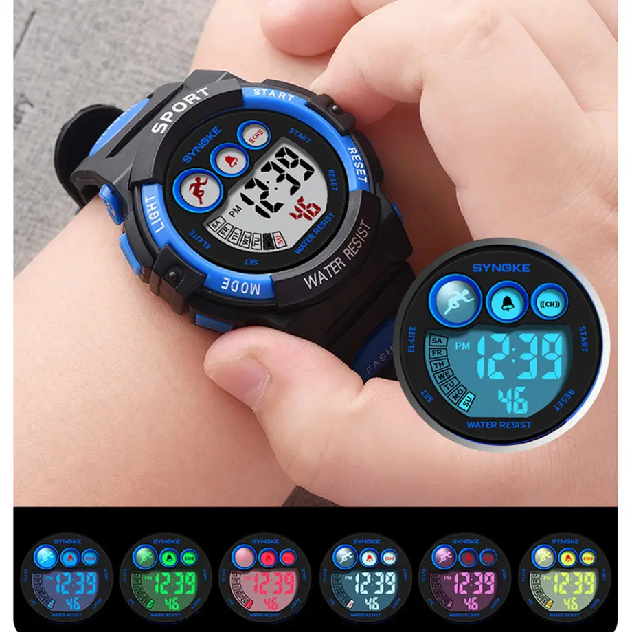 SYNOKE Waterproof Kids Watch Sport Colorful - Image 9