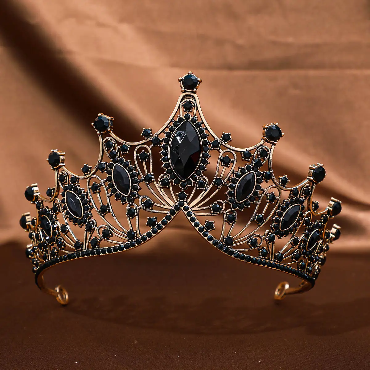 Red Rhinestone Baroque Crown for Women Wedding Hair Accessory - Image 14