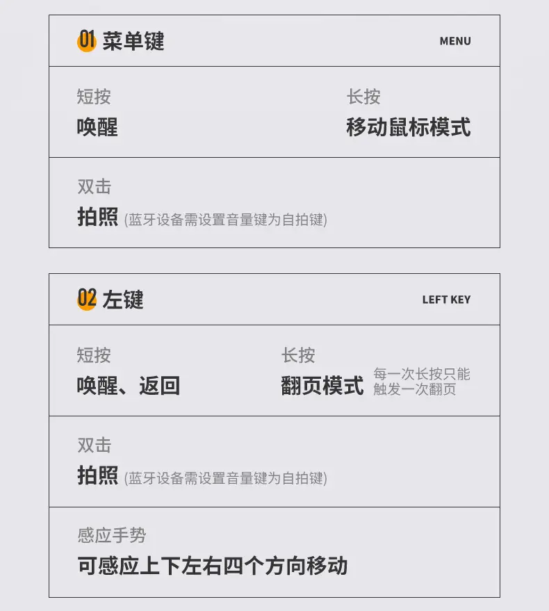 Bluetooth Smart Ring Remote Control with Selfie Page Flip — feature 16