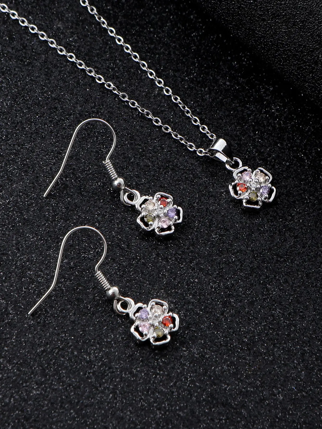 Lucky Zircon Earrings Necklace Set for Women — feature 10