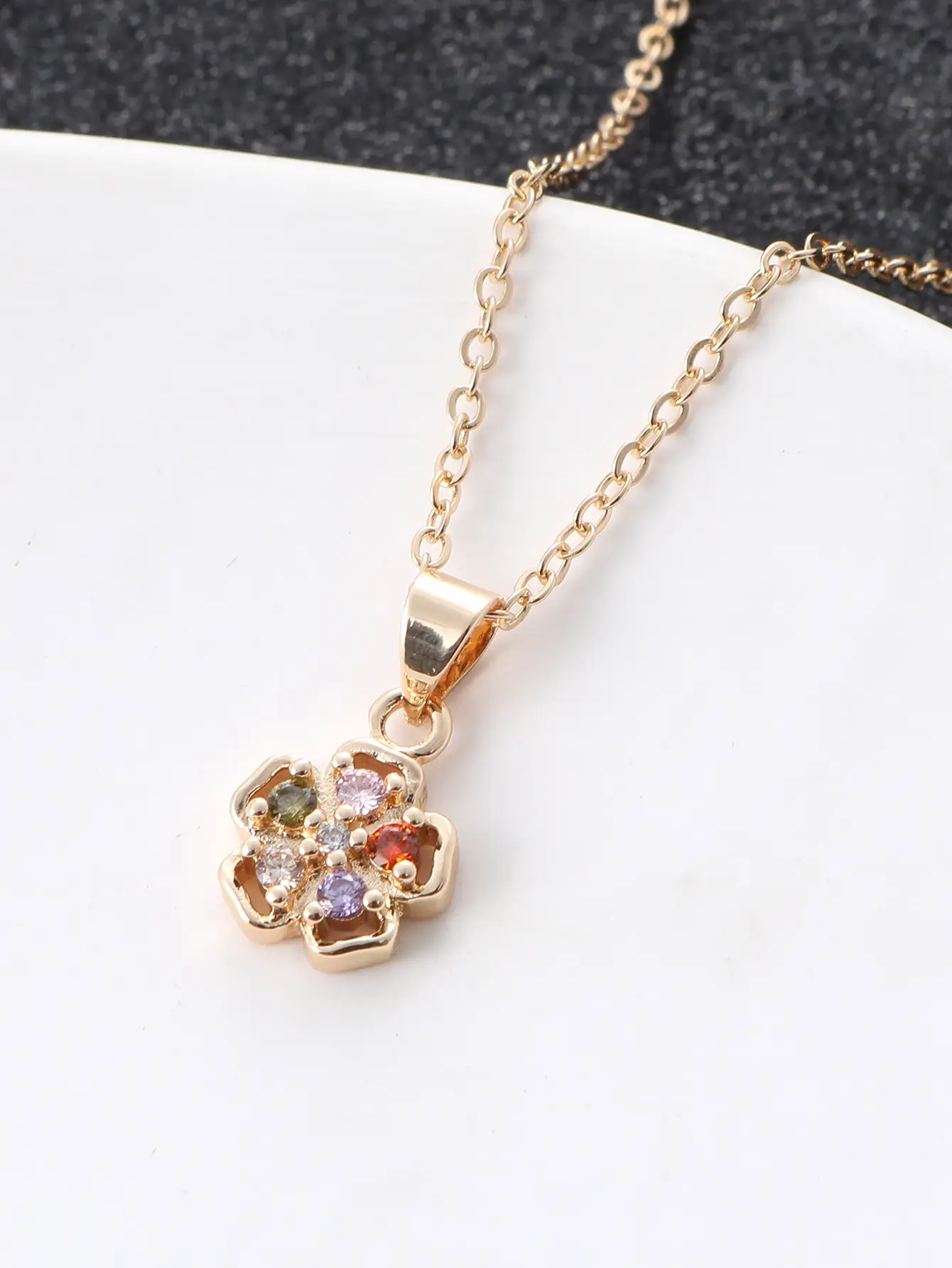 Lucky Zircon Earrings Necklace Set for Women — feature 20