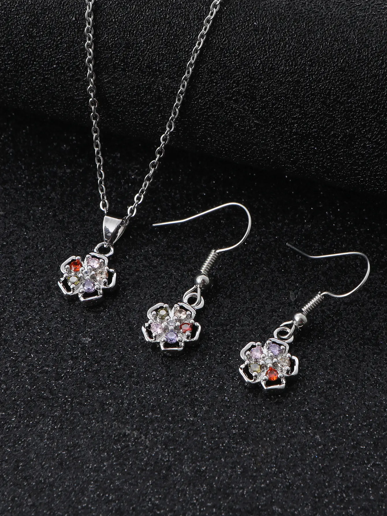Lucky Zircon Earrings Necklace Set for Women — feature 6
