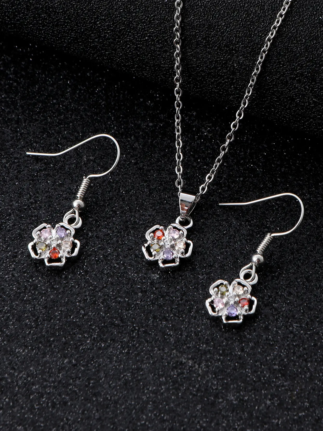 Lucky Zircon Earrings Necklace Set for Women — feature 7