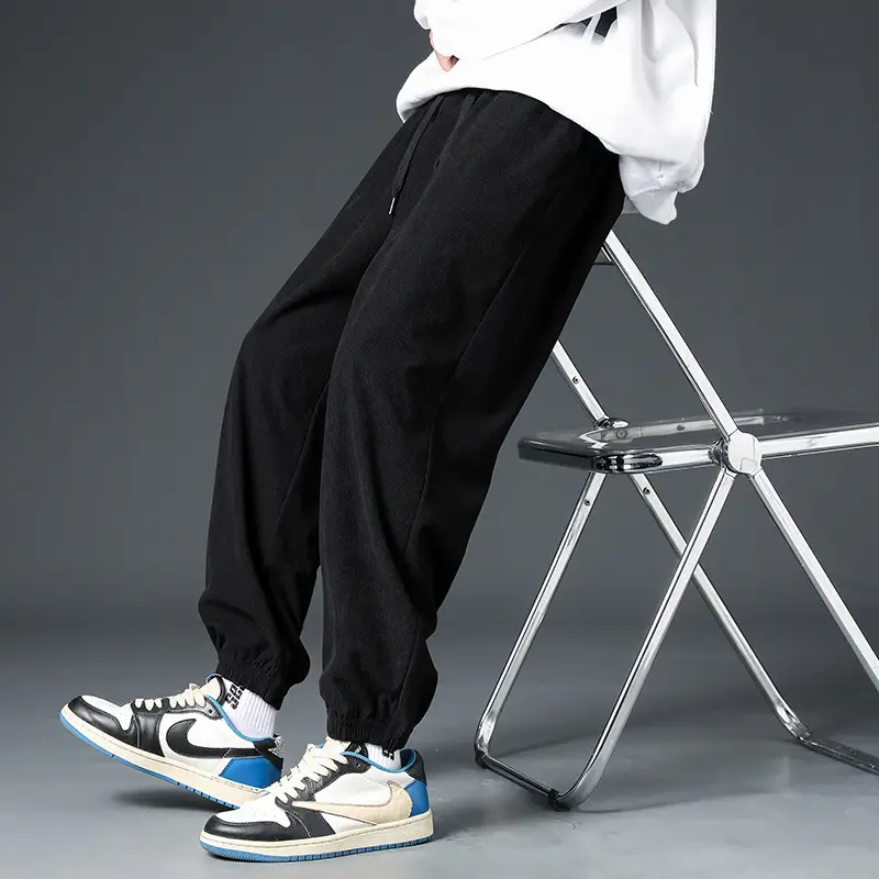Men Brown Loose Fit Sweatpants Casual Summer