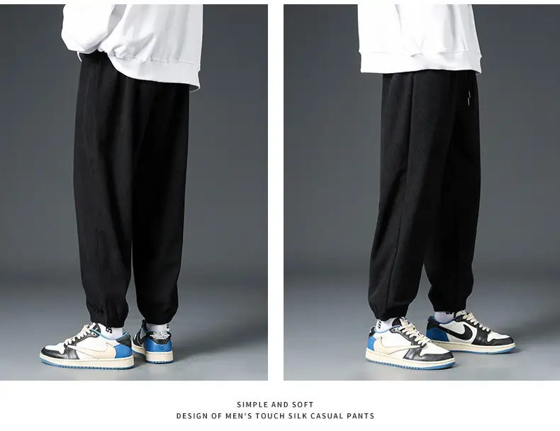 Men Brown Loose Fit Sweatpants Casual Summer — feature 11