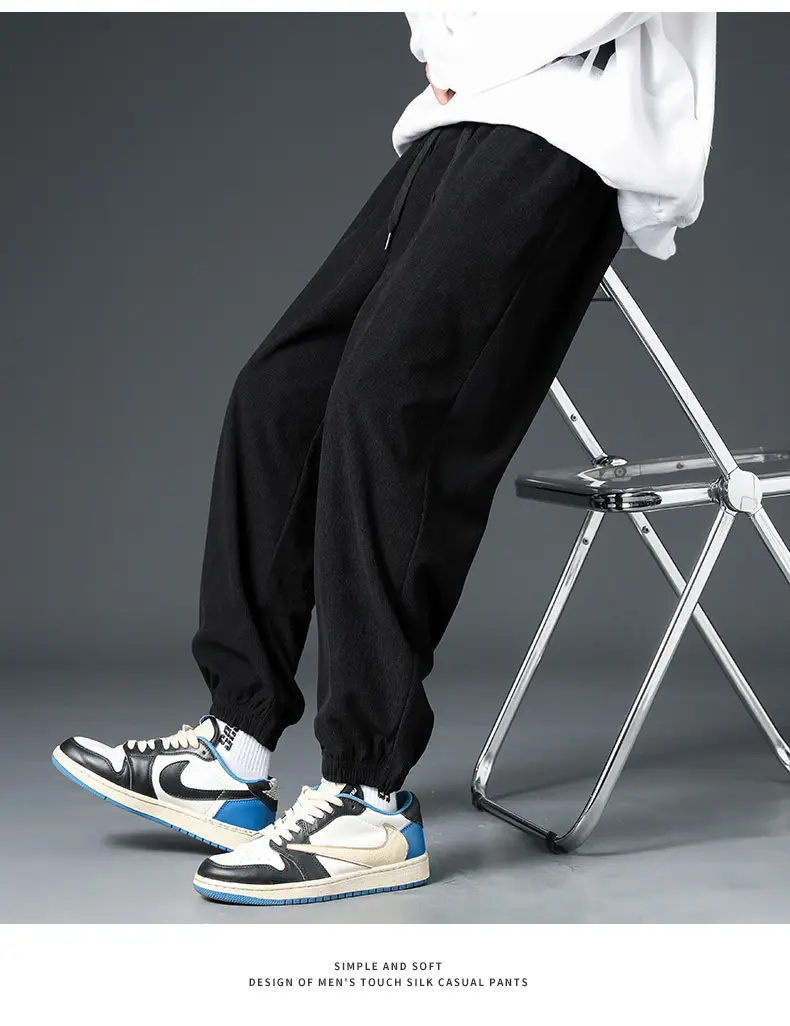 Men Brown Loose Fit Sweatpants Casual Summer — feature 12