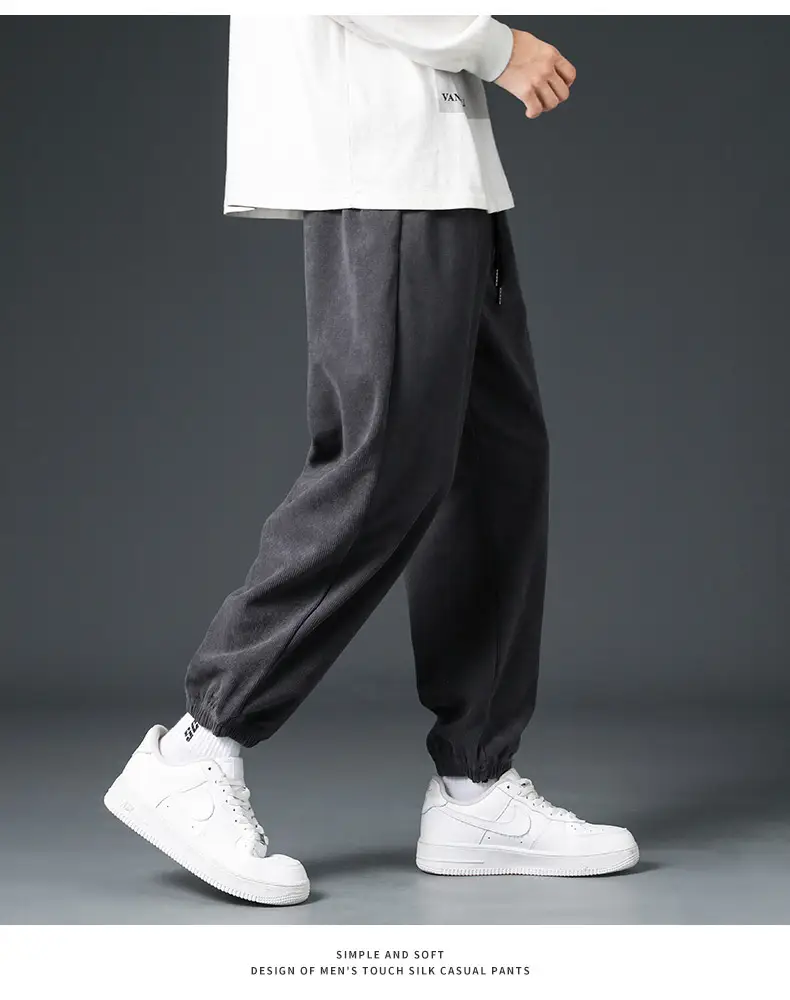 Men Brown Loose Fit Sweatpants Casual Summer — feature 15
