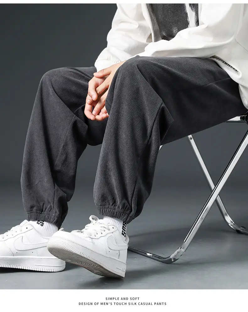 Men Brown Loose Fit Sweatpants Casual Summer — feature 16