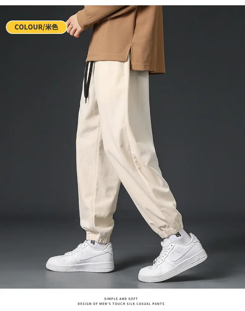 Men Brown Loose Fit Sweatpants Casual Summer — feature 21