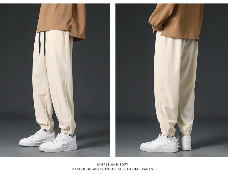 Men Brown Loose Fit Sweatpants Casual Summer — feature 22