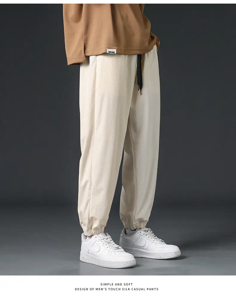 Men Brown Loose Fit Sweatpants Casual Summer — feature 23