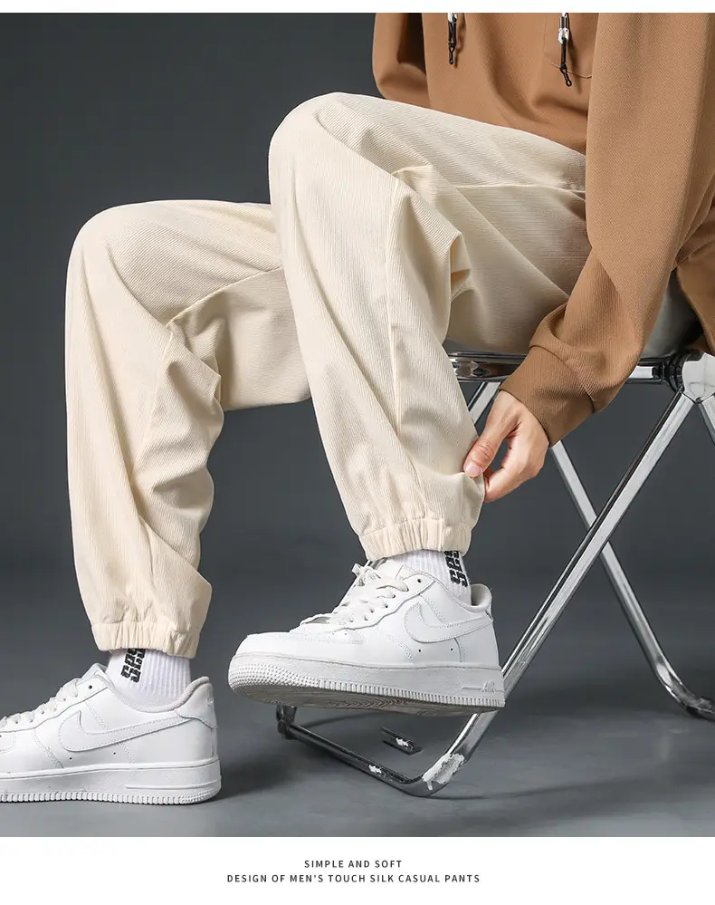 Men Brown Loose Fit Sweatpants Casual Summer — feature 24