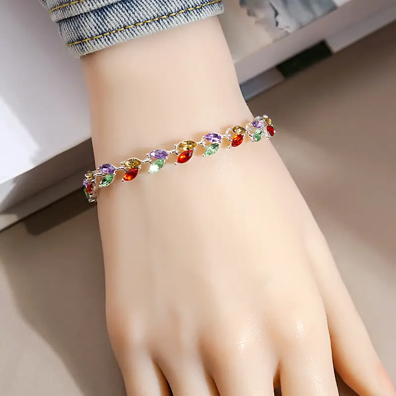 Colorful Crystal Willow Bracelet for Women