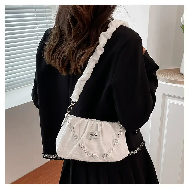 White Pleated Crossbody Bag for Women 2026 — feature 12