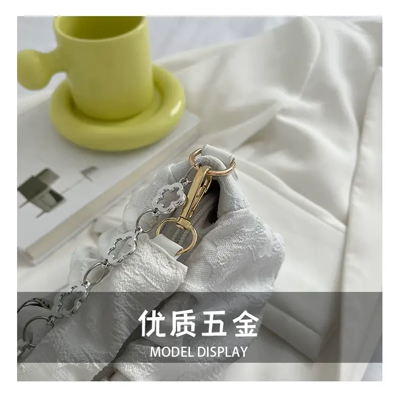 White Pleated Crossbody Bag for Women 2026 — feature 5