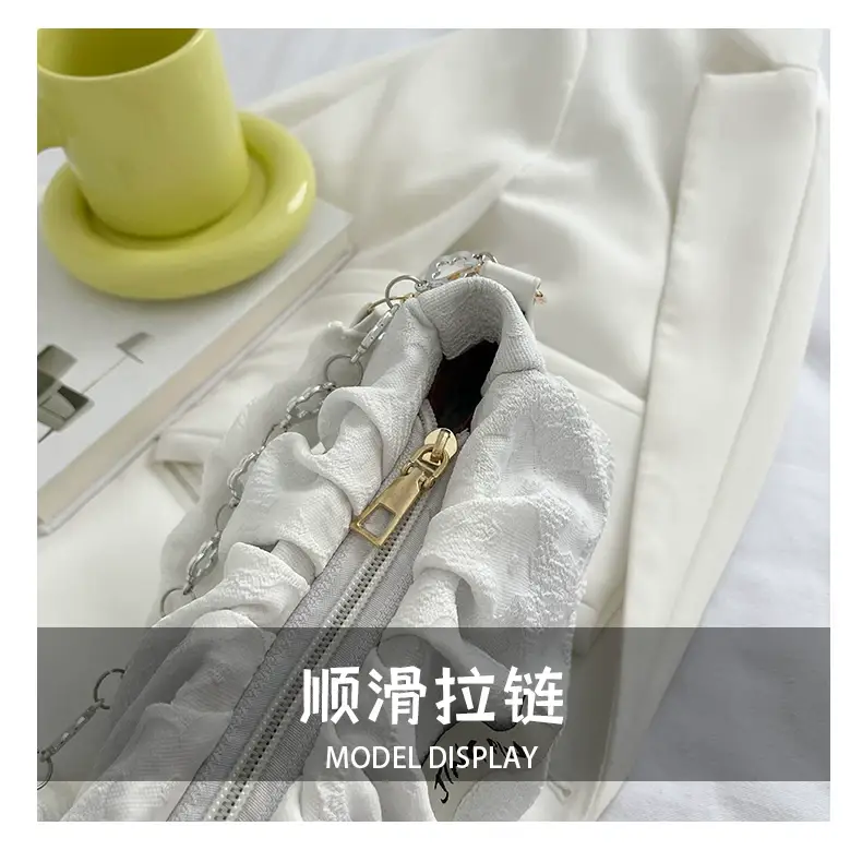 White Pleated Crossbody Bag for Women 2026 — feature 8