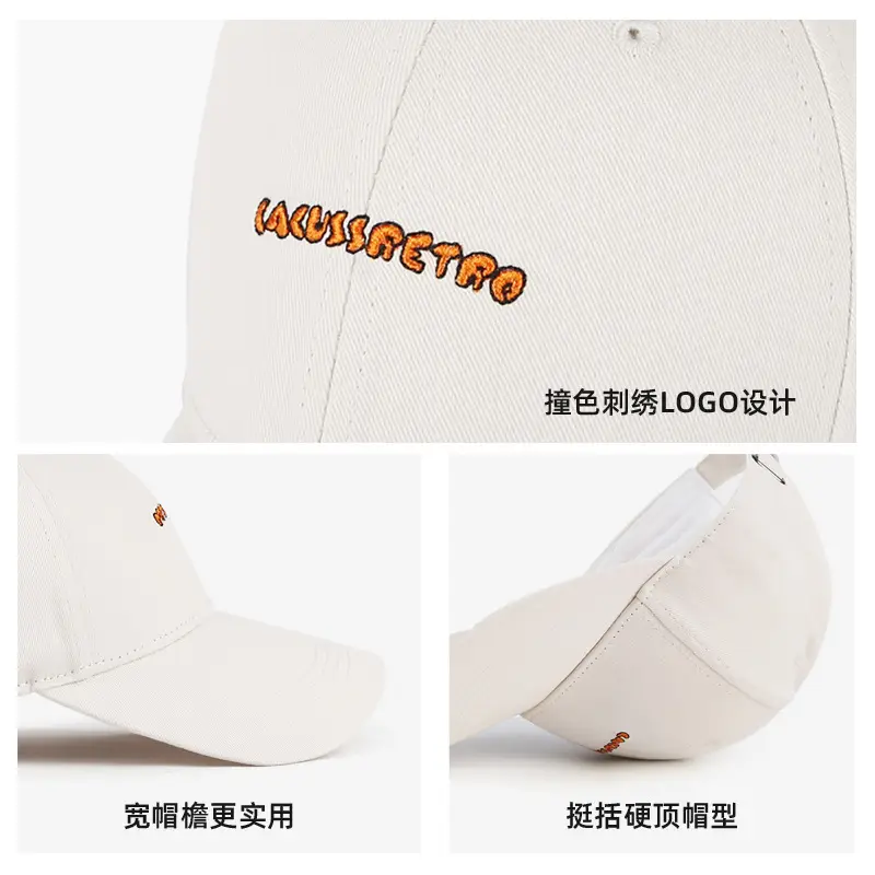 Men's Black Embroidered Baseball Cap Summer Wear - Image 5