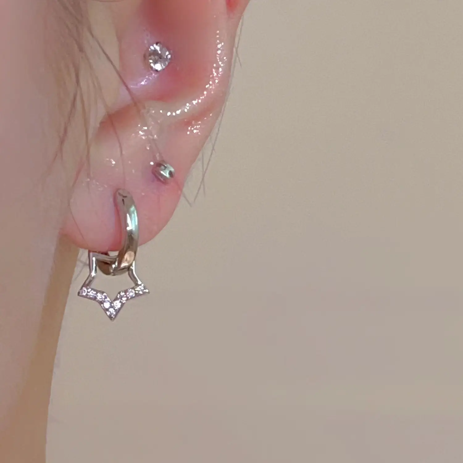 Star Niche Ear Buckle Five Pointed Star Earrings Women