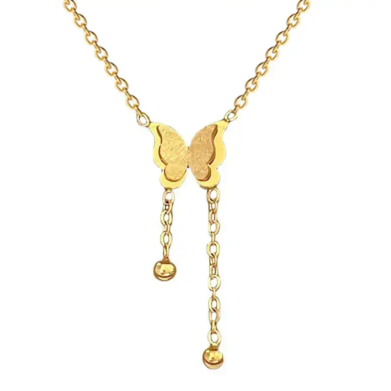 Ultra Simple Butterfly Tassel Necklace for Women - Image 6