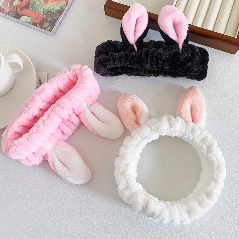 Pink Cartoon Rabbit Ear Headband for Women - Image 10