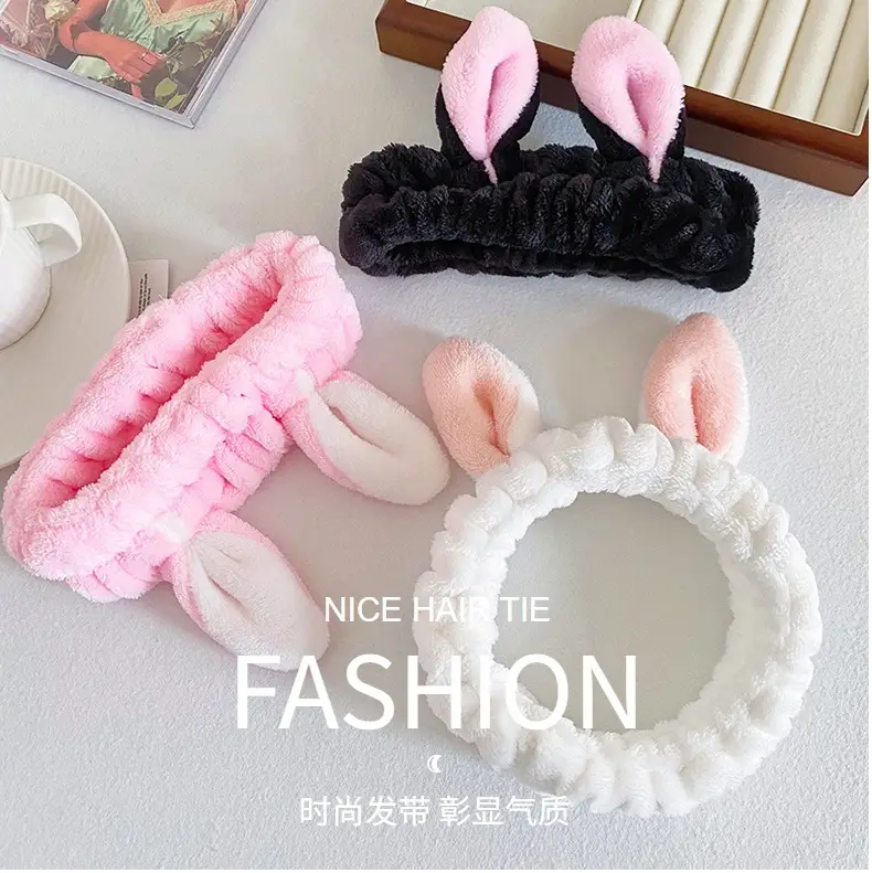 Pink Cartoon Rabbit Ear Headband for Women — feature 2