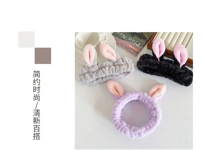 Pink Cartoon Rabbit Ear Headband for Women — feature 6