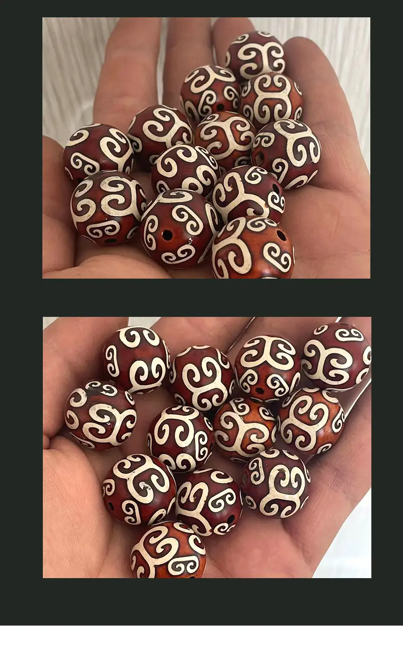 Antique Red Natural Agate 20mm Round Beads — feature 8