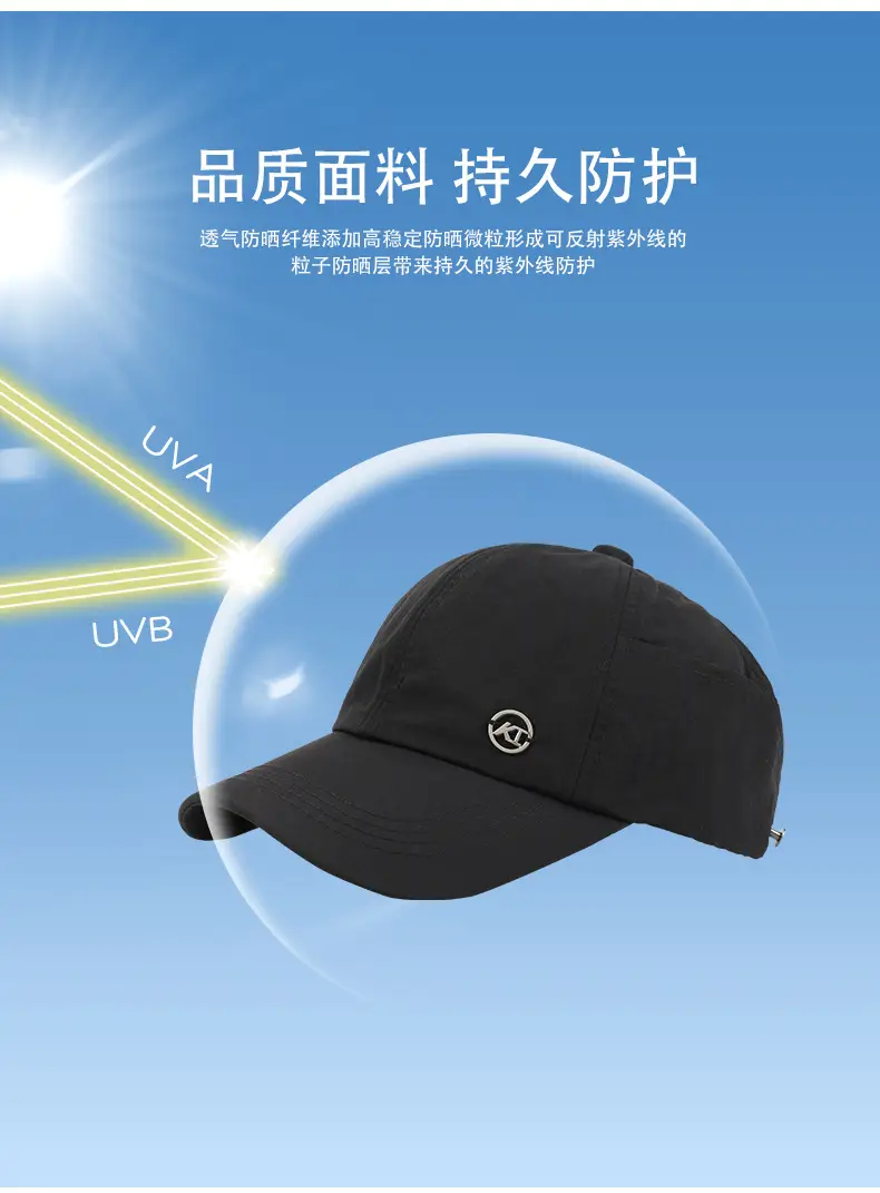 Summer Baseball Cap with Ponytail & Sunscreen — feature 5