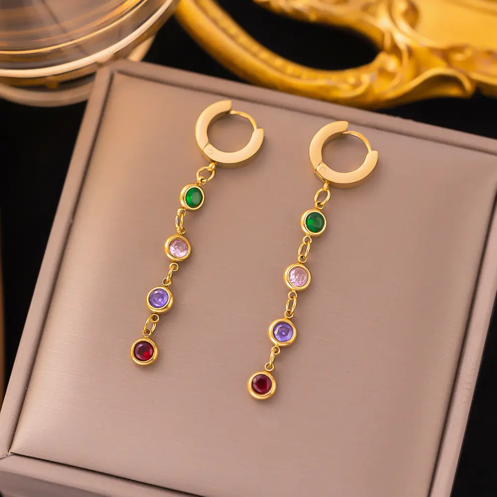 Golden Colorful Titanium Steel Bracelet for Women