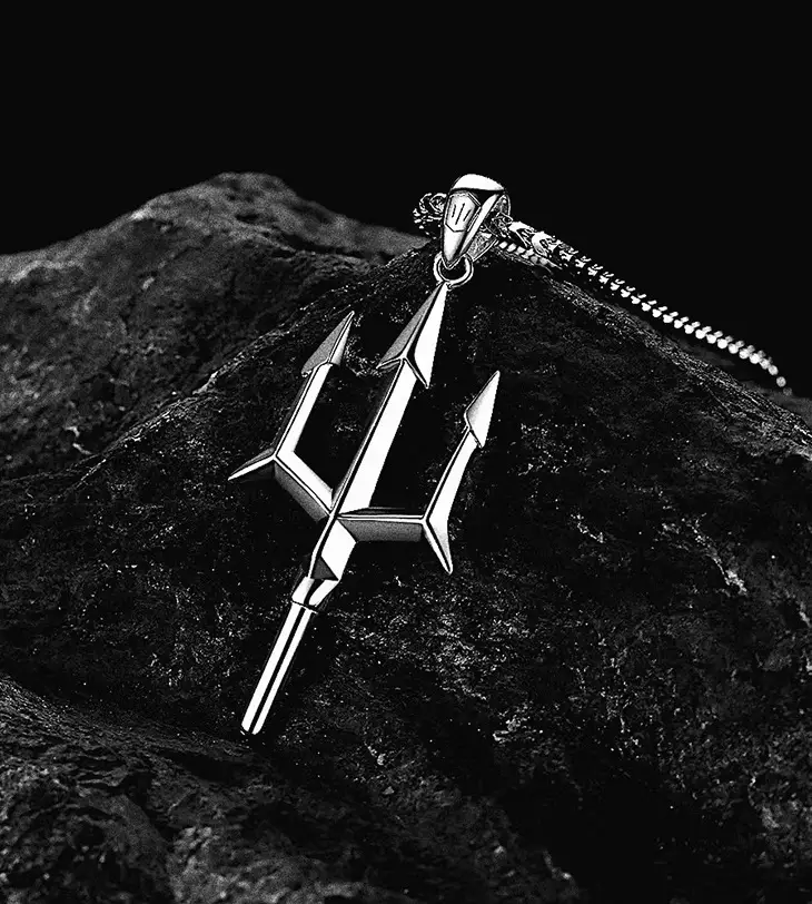 Neptune Trident Necklace for Men European American - Image 2