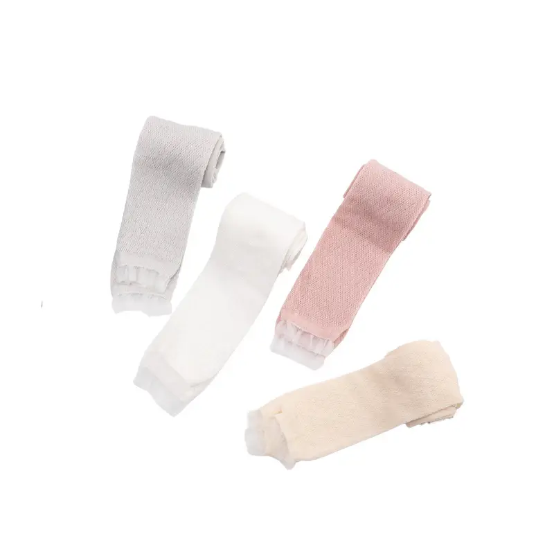 Girls' Pink & White Mesh Leggings Socks - Image 9