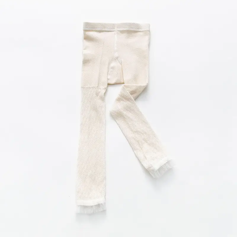 Girls' Pink & White Mesh Leggings Socks - Image 2