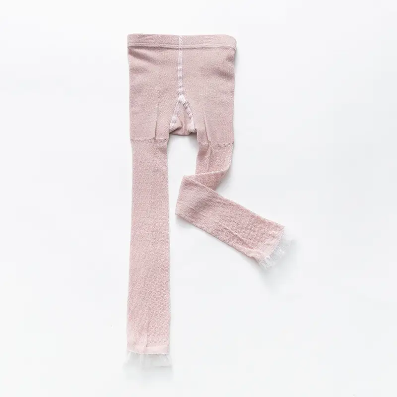 Girls' Pink & White Mesh Leggings Socks - Image 4