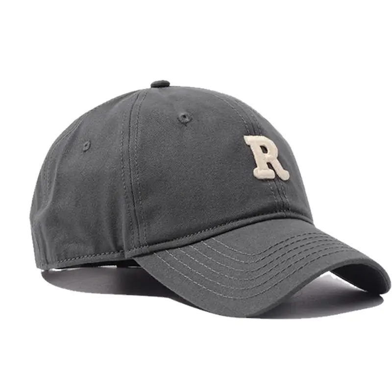R Logo Baseball Cap Green Cotton UV Sunshade - Image 8