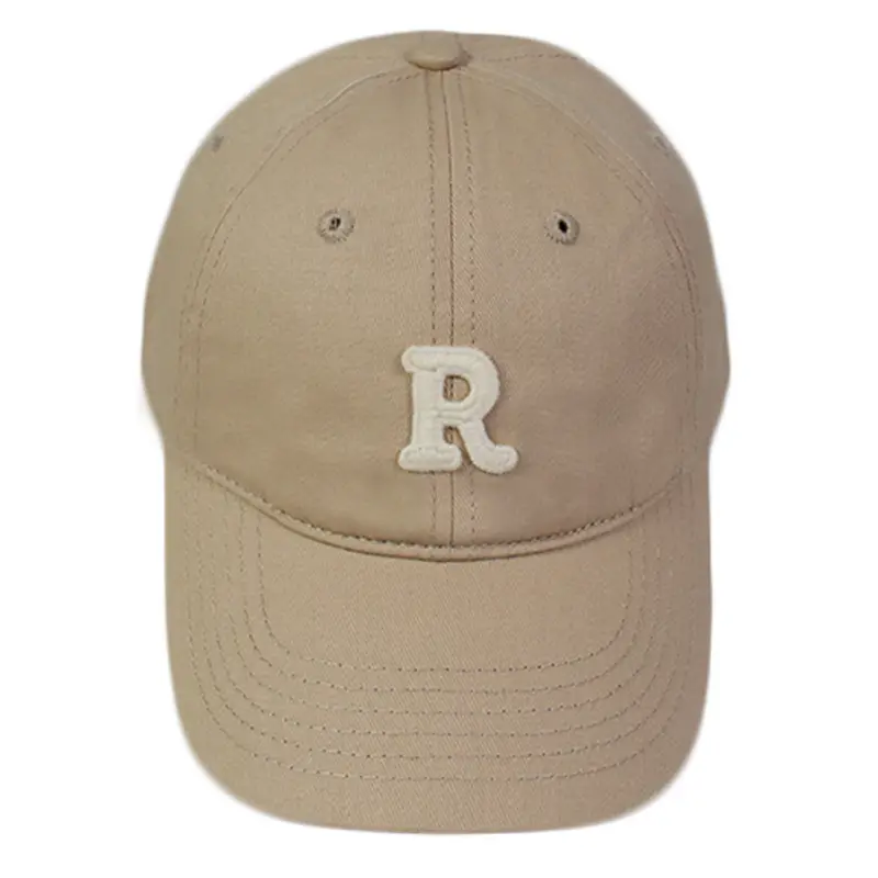 R Logo Baseball Cap Green Cotton UV Sunshade - Image 3