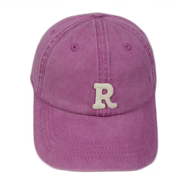 R Logo Baseball Cap Green Cotton UV Sunshade - Image 5