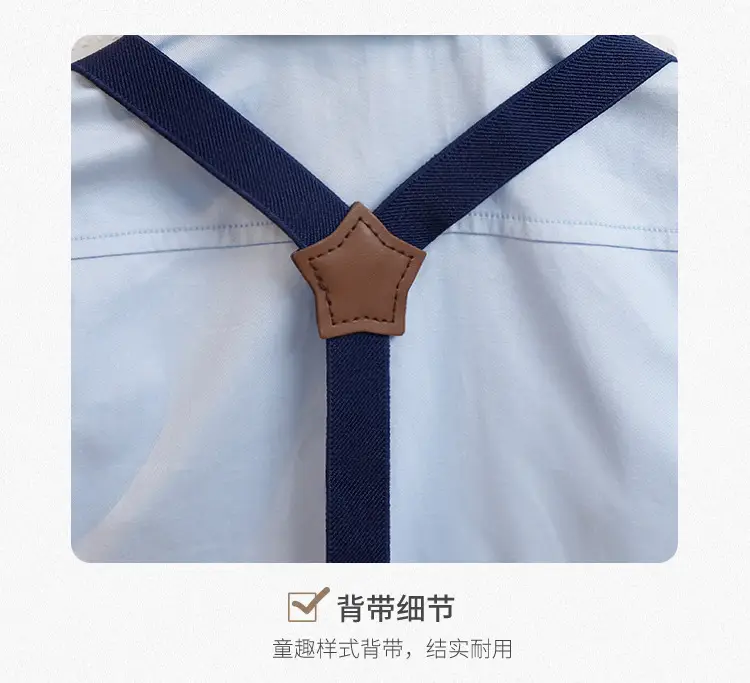 Korean Boys' Suit White Shirt Black Shorts Bow Tie Strap Shorts — feature 10