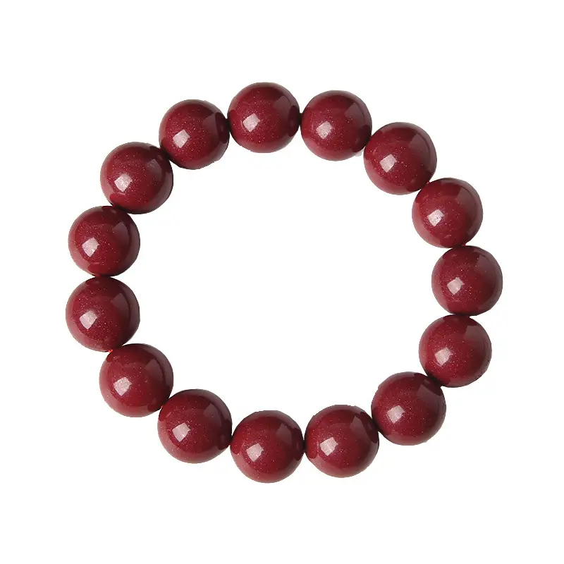Natural Cinnabar Bracelet Women's Gold Sand Life Year Gift