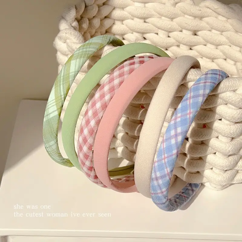 French Plaid Hair Band Sweet All-match College Style - Image 10