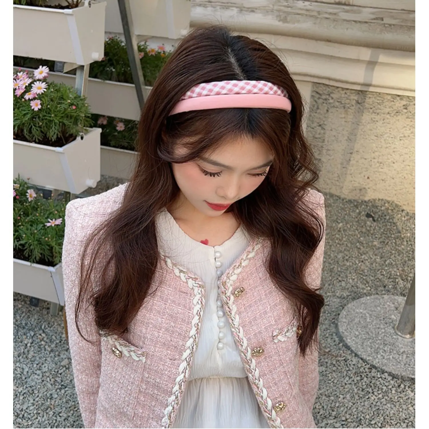 French Plaid Hair Band Sweet All-match College Style — feature 11