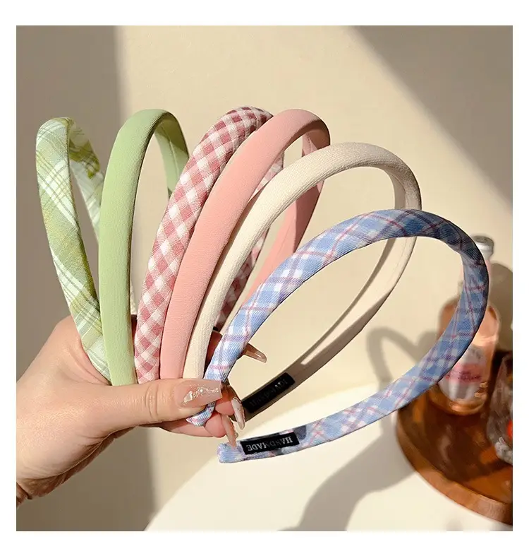 French Plaid Hair Band Sweet All-match College Style — feature 16