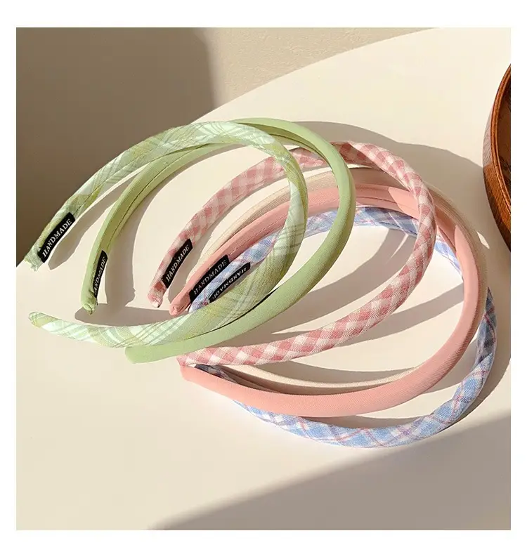 French Plaid Hair Band Sweet All-match College Style — feature 17