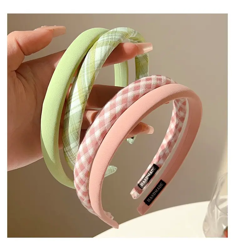 French Plaid Hair Band Sweet All-match College Style — feature 19
