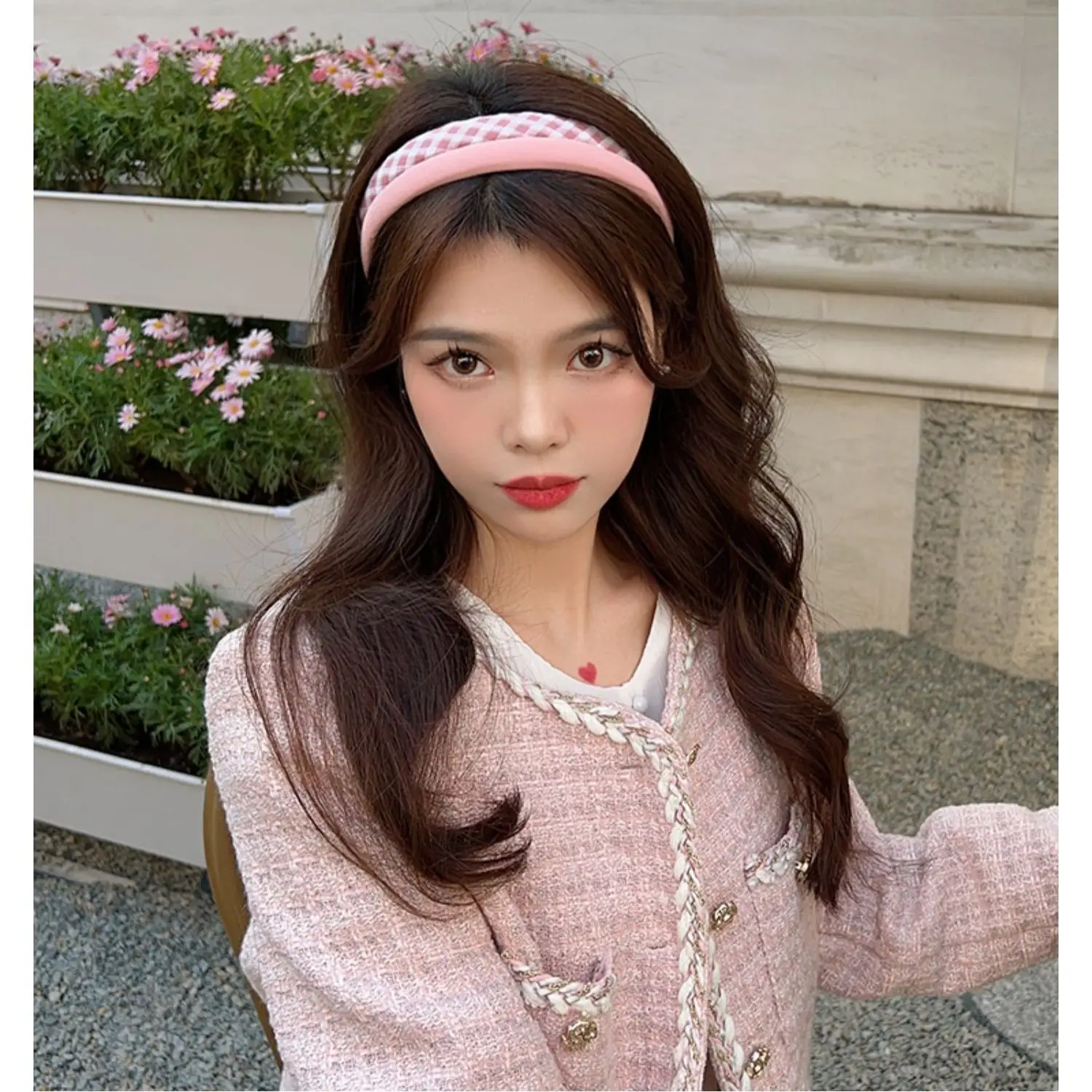 French Plaid Hair Band Sweet All-match College Style — feature 7